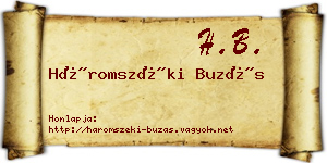 Háromszéki Buzás névjegykártya